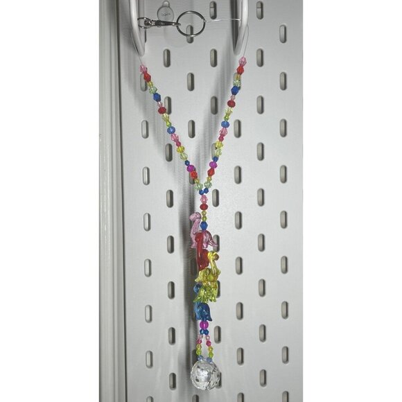 Dinosaur Beaded Suncatcher Rearview Mirror Charm Crystal Prism Car Charm - Picture 8 of 10